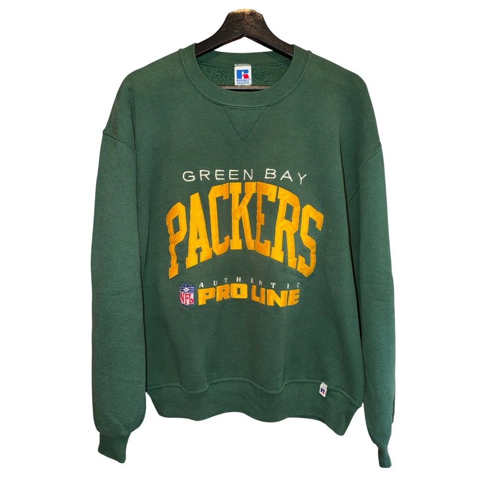 Vintage Green Bay Packers NFL Pro Line Sweatshirt Green Unisex L
